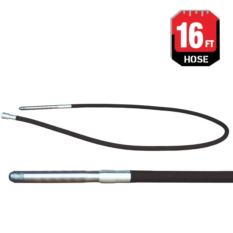 16-Foot Flexible Concrete Vibrator Shaft With Attachable Head 1