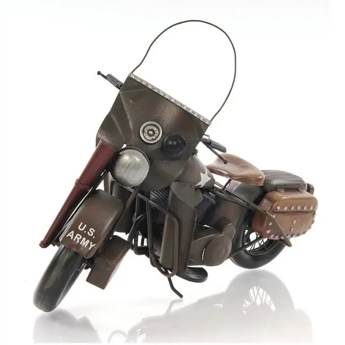 1942 Harley-Davidson Wla Motorcycle Model – 1:12 Scale Wwii Military Bike Replica 1