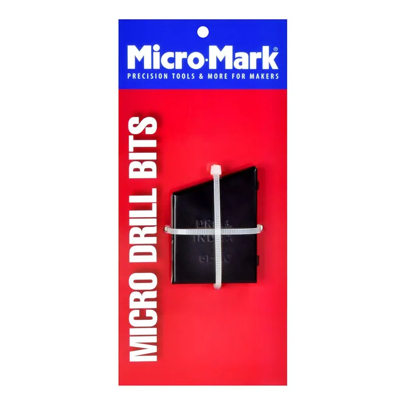 20-Piece Micro Drill Bit Set With Indexed Organizer: Sizes #61–#80 1