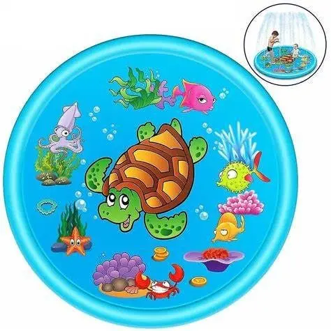 68-Inch Outdoor Splash Pad For Kids And Pets – Heavy-Duty Lawn Sprinkler Mat 1