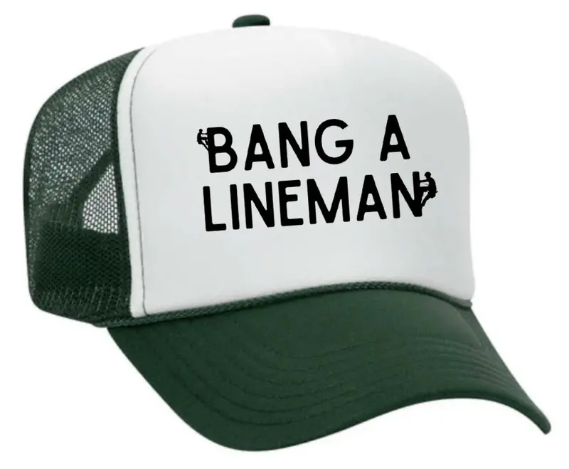 Bang A Lineman Utility-Themed Trucker Hat 8