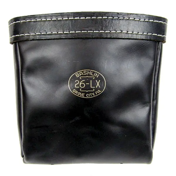 Bashlin 26Lx Black Leather Lineman Ditty Bag For Bolts & Nuts 1
