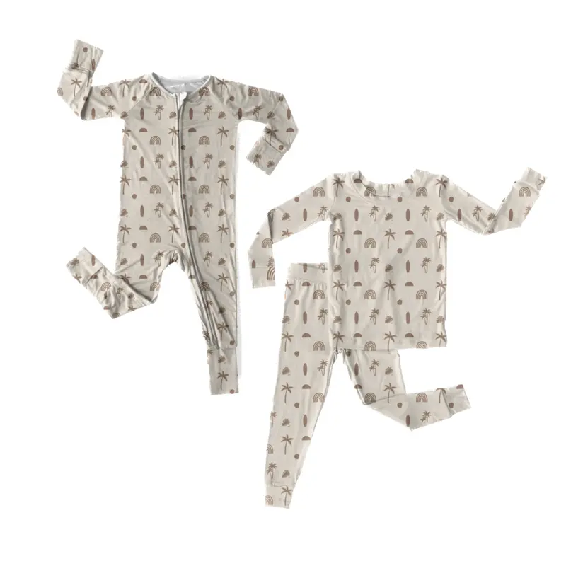 Beachy Dreams Bamboo Romper Set – Coastal-Inspired 2-Piece Outfit 1