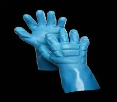 Blue Pvc Gauntlet-Style Impact Protection Glove – Size Xxxl 1