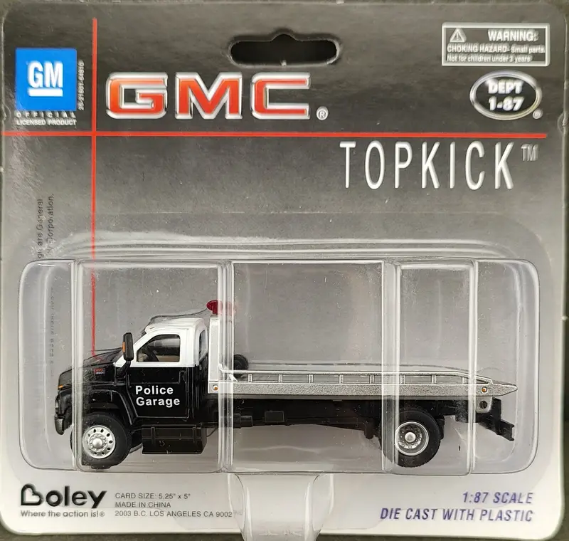 Boley Ho Scale Gmc Cab Police Flatbed Tow Truck – Model #3006-37 1