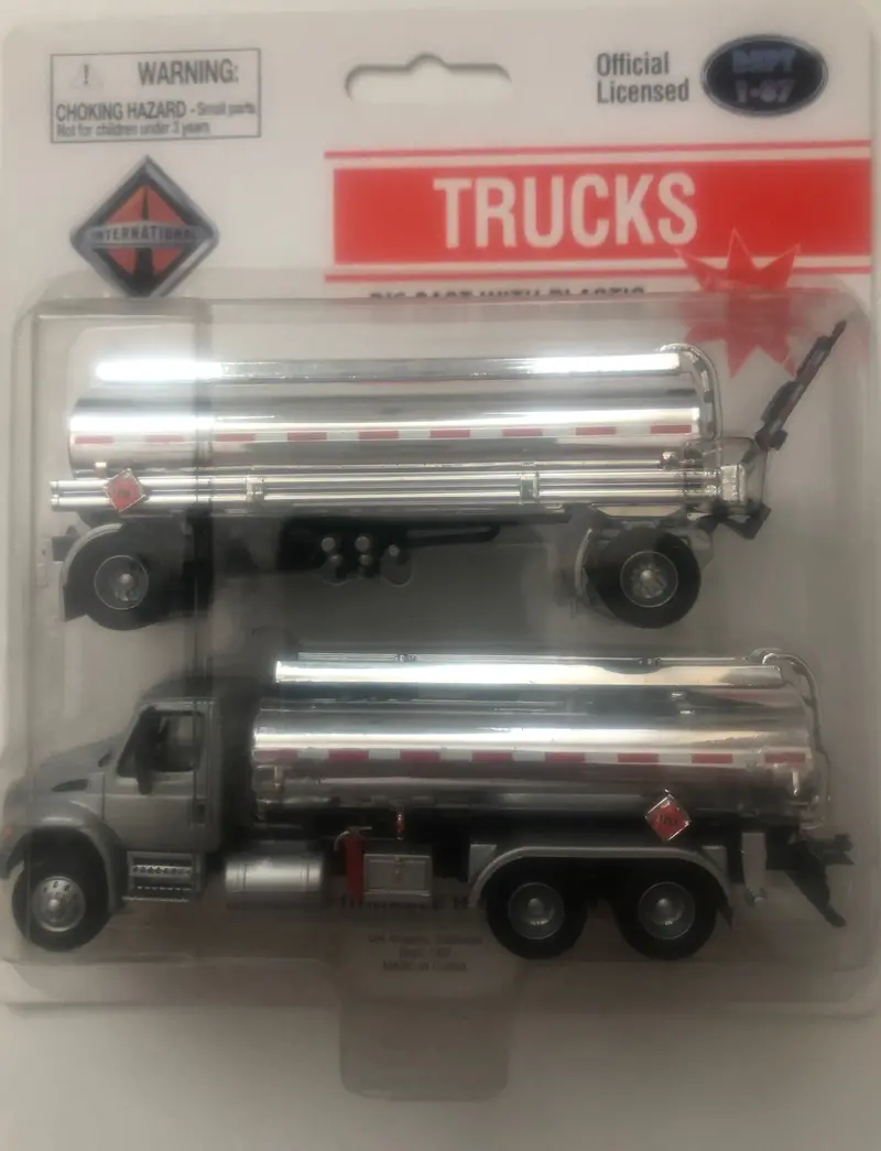 Boley Ho Scale Silver International Cab Double-Tank Semi-Trailer Rig – Model #4129-66 1