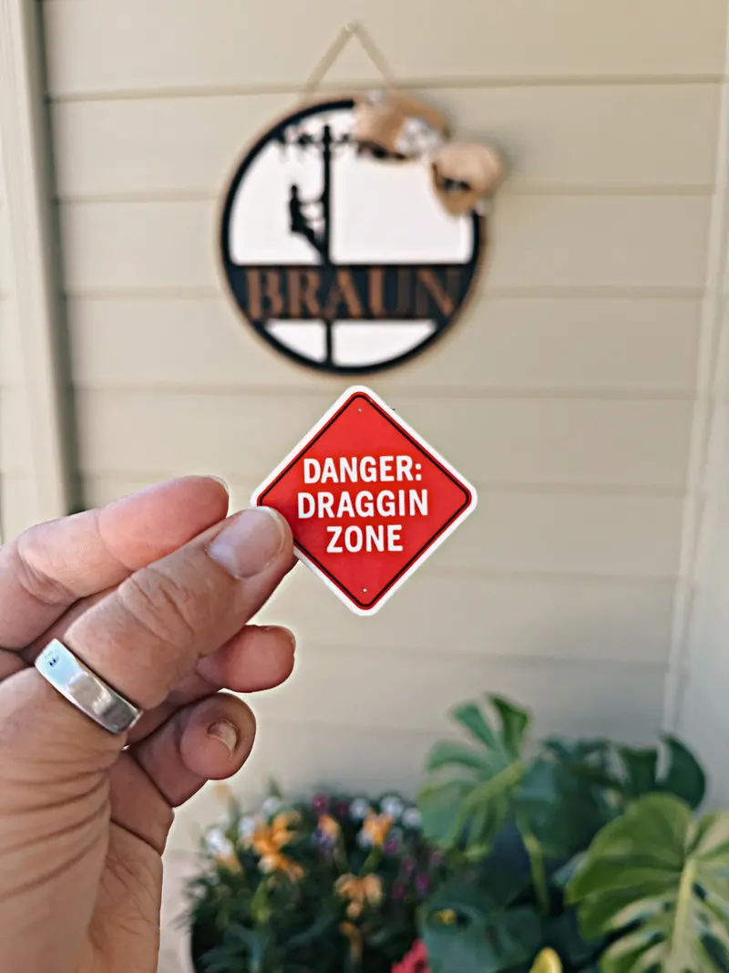 Draggin Zone Hard Hat Sticker – Rugged Vinyl Decal 1