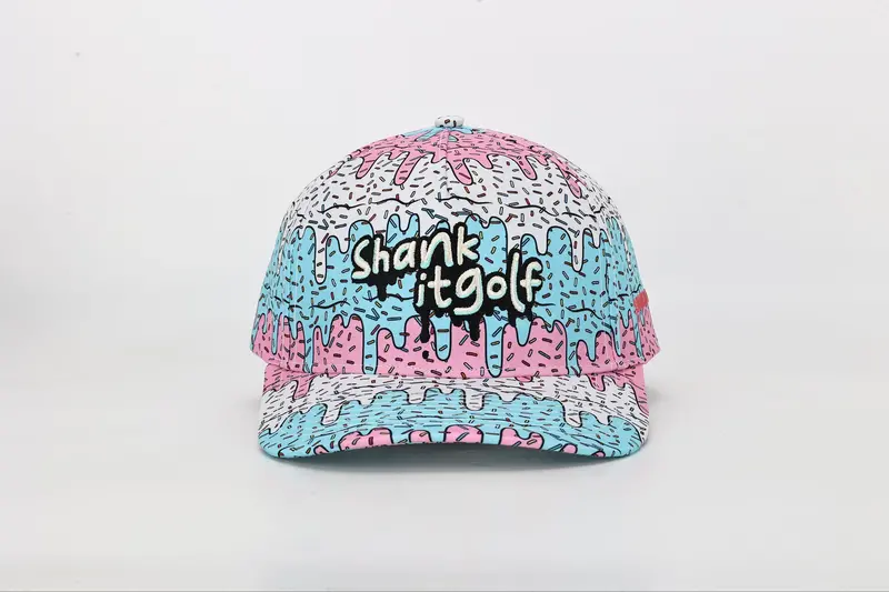 Drippy Ice Cream Motif Baseball Cap 1