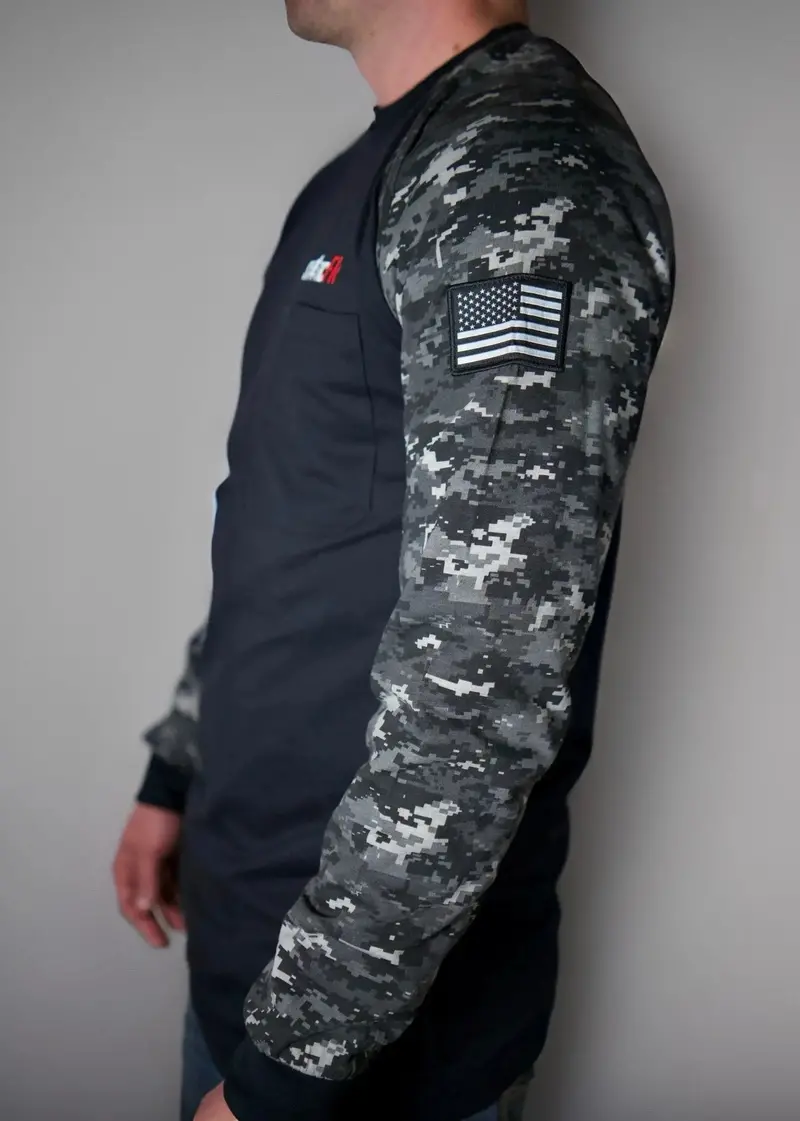 Flame-Resistant Digital Camo Shirt – Black And Gray 1