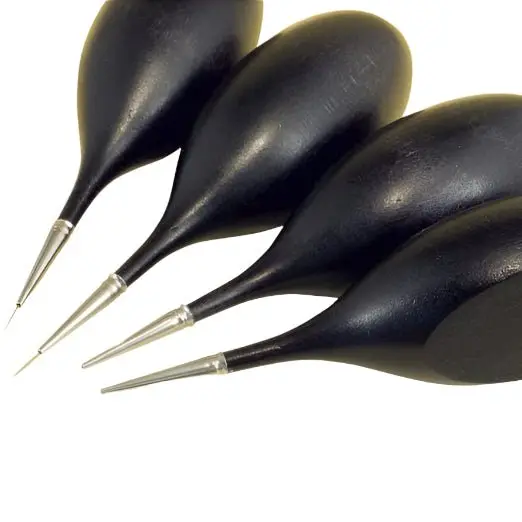 Four-Piece Micro-Miniature Paint Brush Set (30/0 Size) 1
