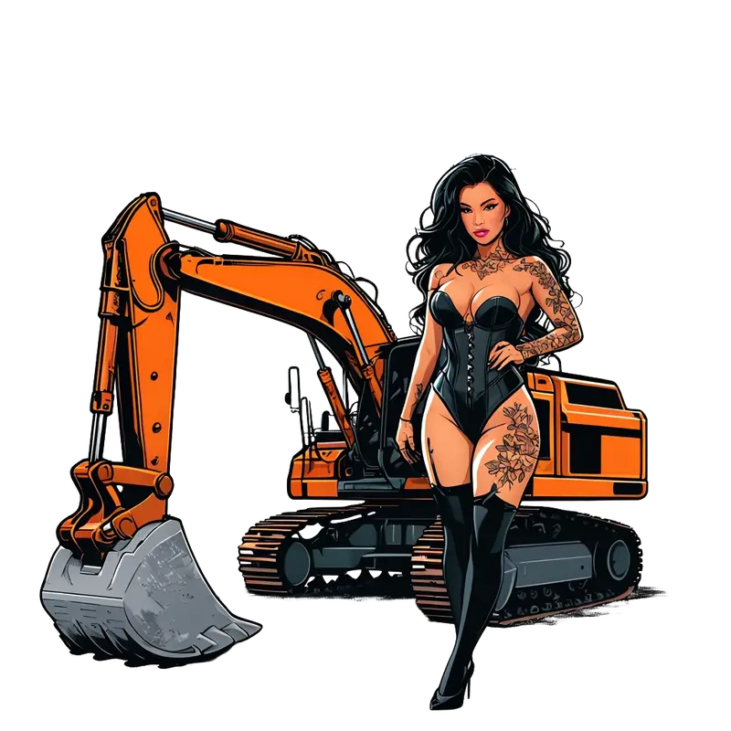 Front-And-Back Heavy Equipment Sticker Set 1
