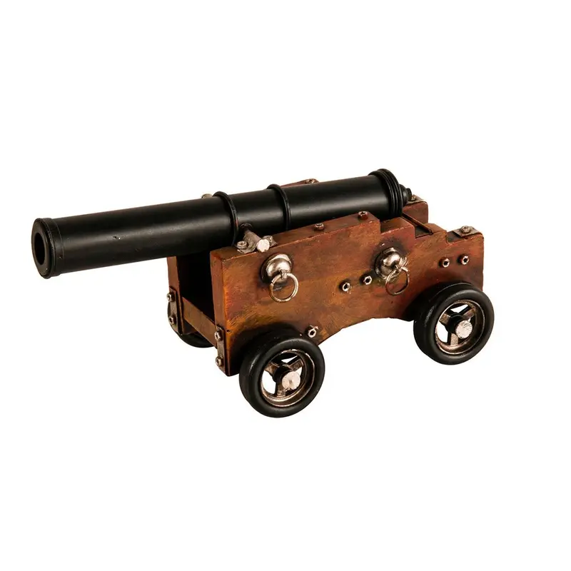 Handmade Warship-Mounted Naval Cannon Replica, Museum-Quality Miniature 1