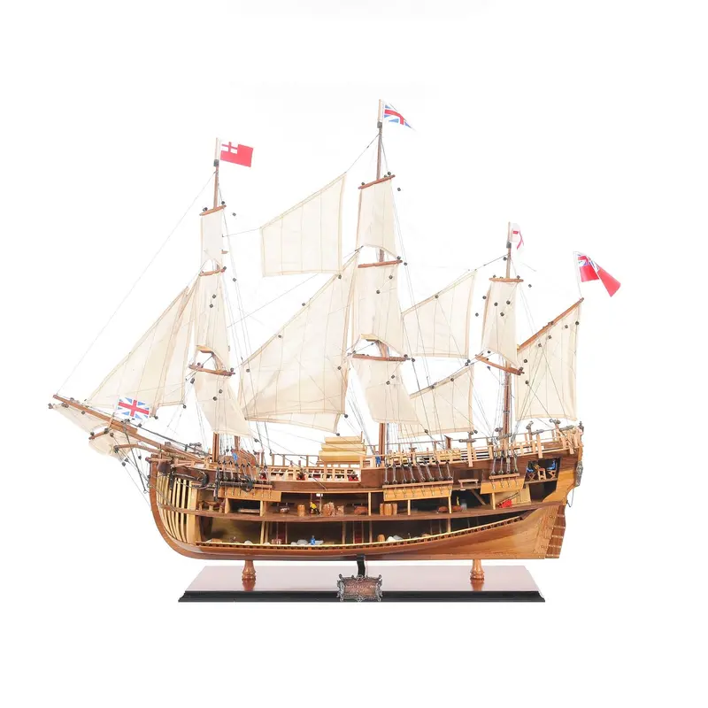 Hms Endeavour Preassembled Open-Hull Historical Model 1