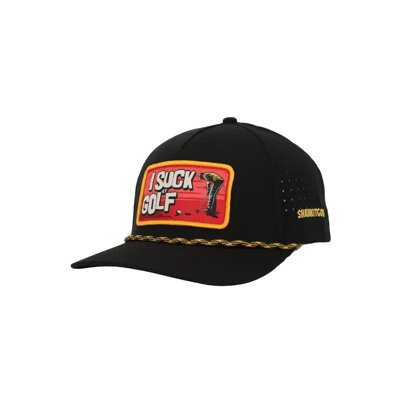 'I Suck At Golf' Patch Rope-Brim Golf Hat 1