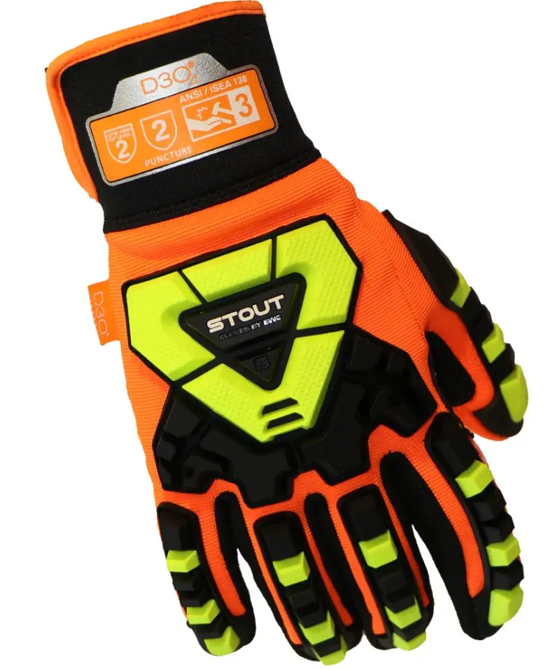 Juggernaut Jnt-1050 Cut Level 2 / Impact Level 3 Glove – Orange Palm, Medium 1