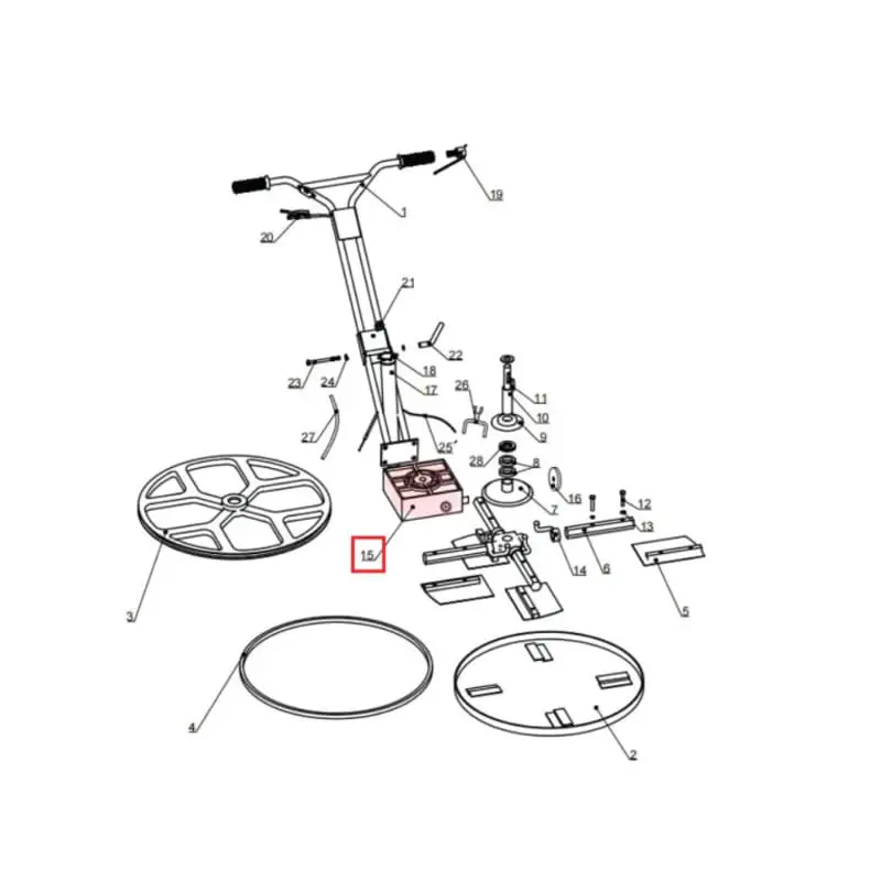 Jxpt24K Kohler 24-Inch Power Trowel Edger Gear Box 1