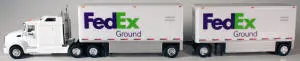 Kenworth T660 Drop Deck Tractor Pulling Doubles – Fedex Freight Configuration 1