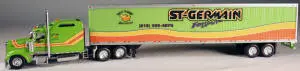 Kenworth W900L Sleeper Tractor Hauling 53-Foot Dry Van Trailer – St. Germain Brand 1