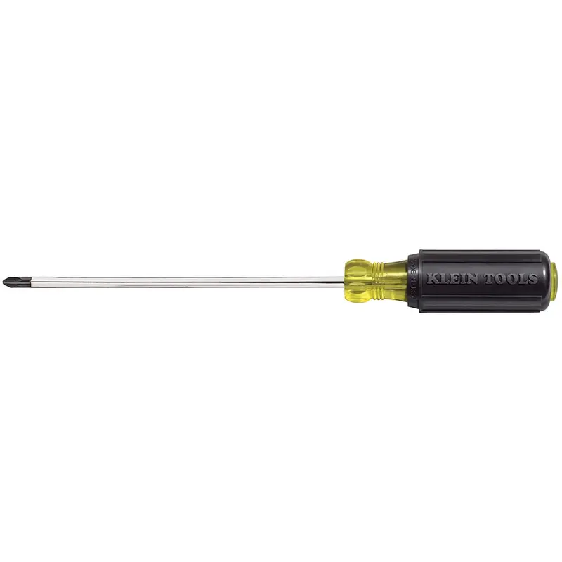 Klein #2 Phillips Screwdriver With 10" Round Shank For High-Torque Tasks 1