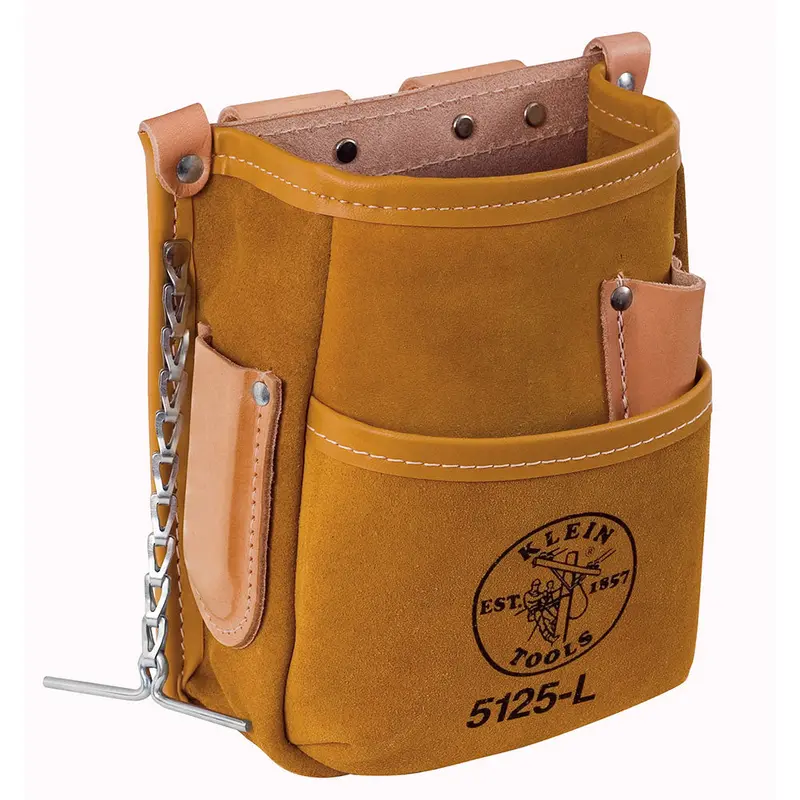 Klein 5125L Leather Pocket Tool Pouch With Integrated Tape Thong 1