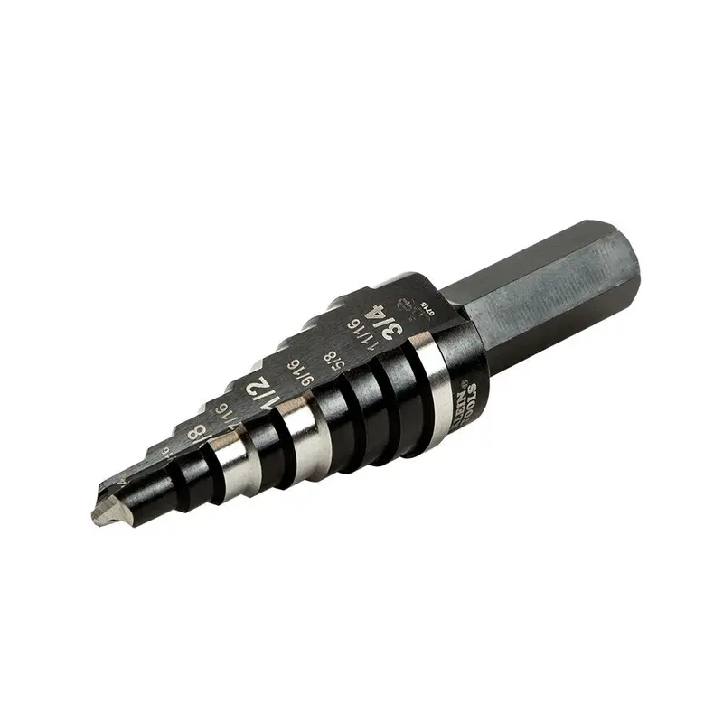 Klein Ktsb03 Double-Fluted Step Drill Bit: 1/4-Inch To 3/4-Inch 1