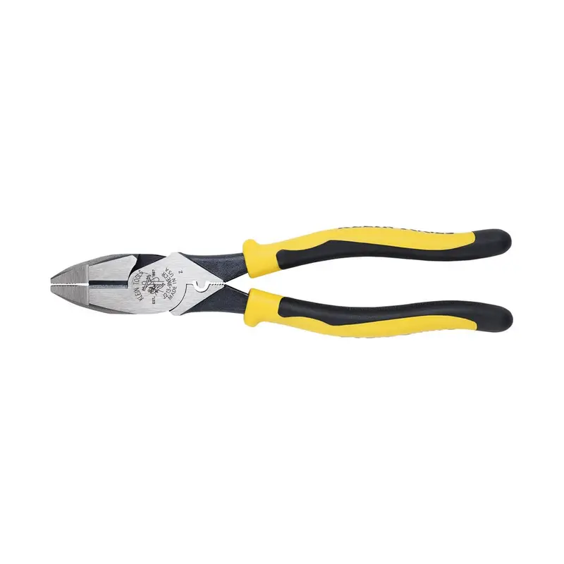 Klein Tools J213-9Necr Journeyman Connector Crimping Pliers — 9" Side-Cut Design 1