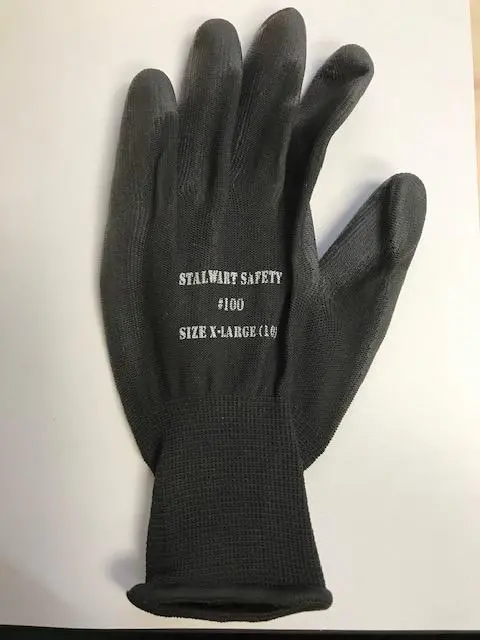 Light-Duty Work Gloves – Polyester-Polyurethane Coated, Size 10 (Model #100) 1