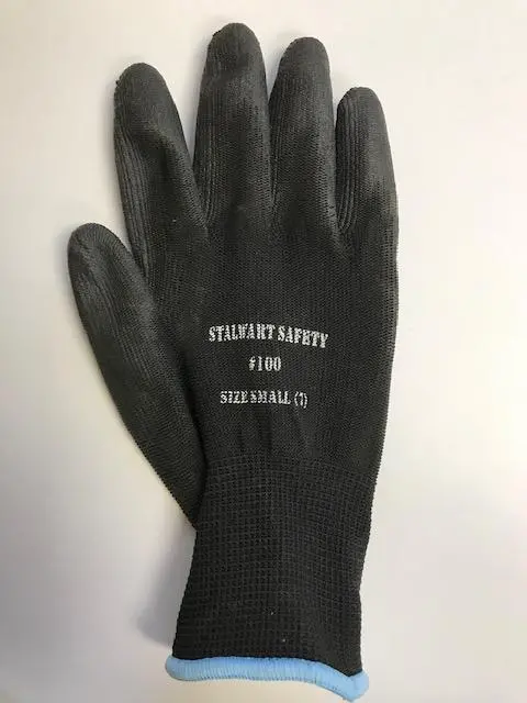 Light-Duty Work Gloves – Polyester-Polyurethane Coated, Size 7 (Model #100) 1