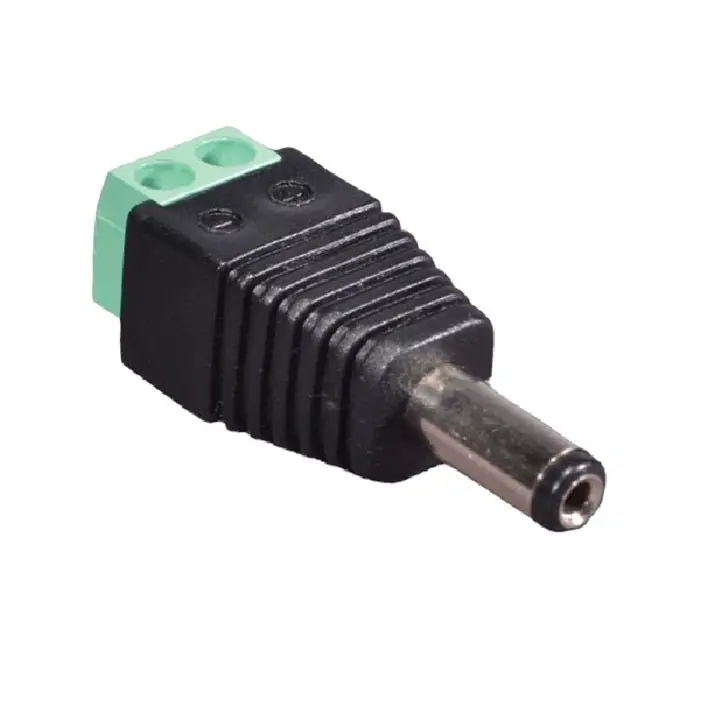 Male Dc Power Adapter – 2.1Mm Barrel Plug To Screw Terminal Connector 1