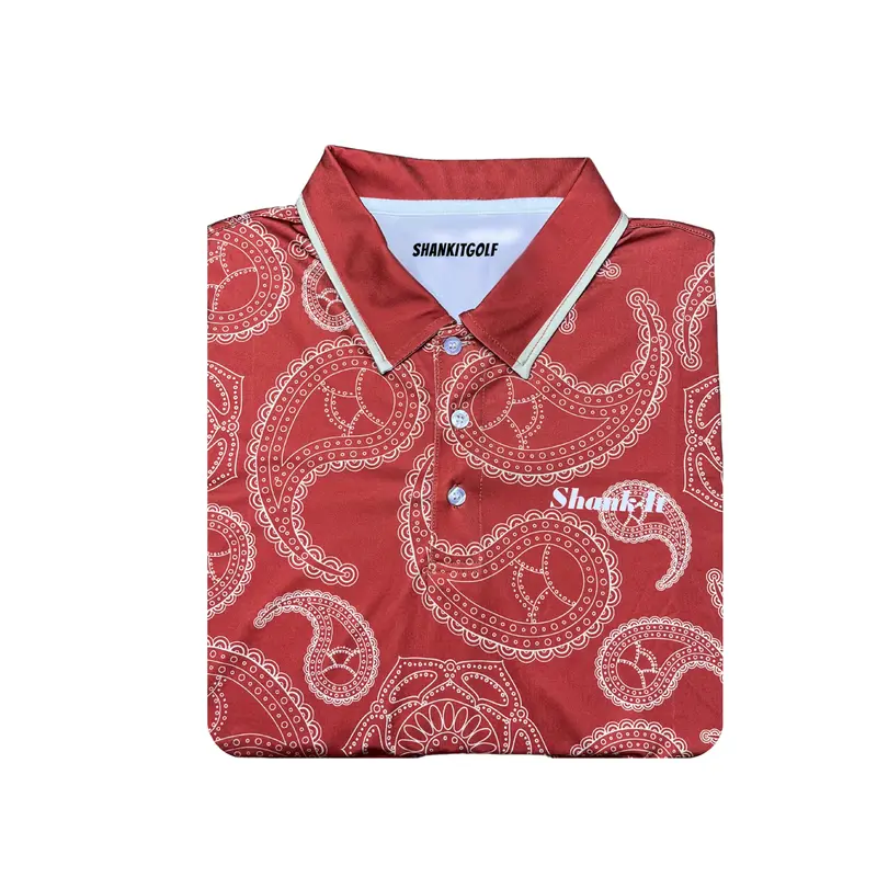 Maroon Kraken Graphic Polo Shirt 1
