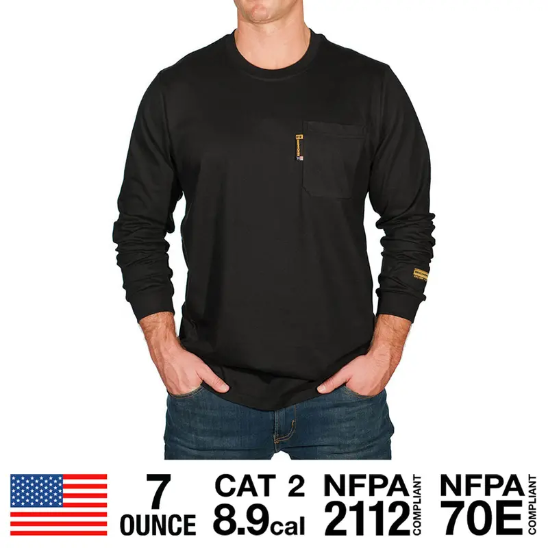 Men’S Lightweight Long-Sleeve Flame-Resistant T-Shirt 1