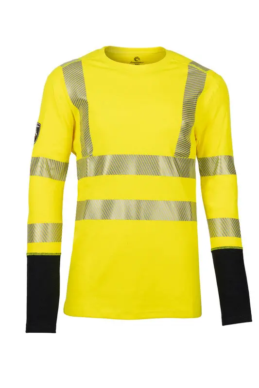 Men’S Pro Dry® Hi-Visibility Yellow Fr Long-Sleeve Shirt 1