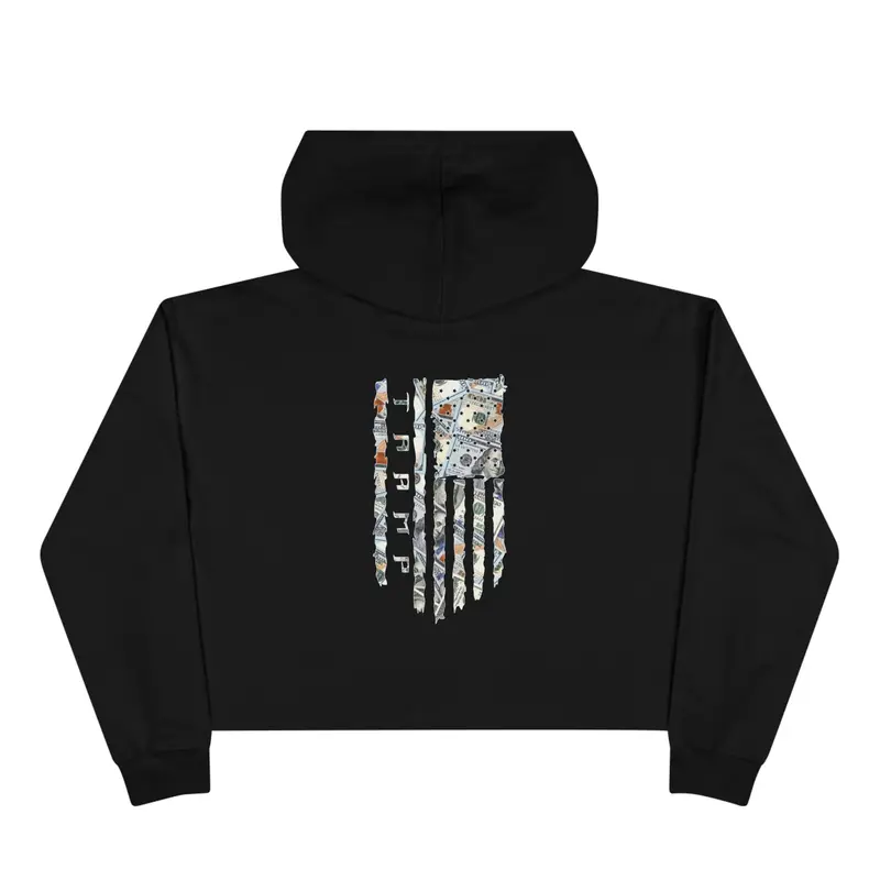 Money Flag Cropped Hoodie 1