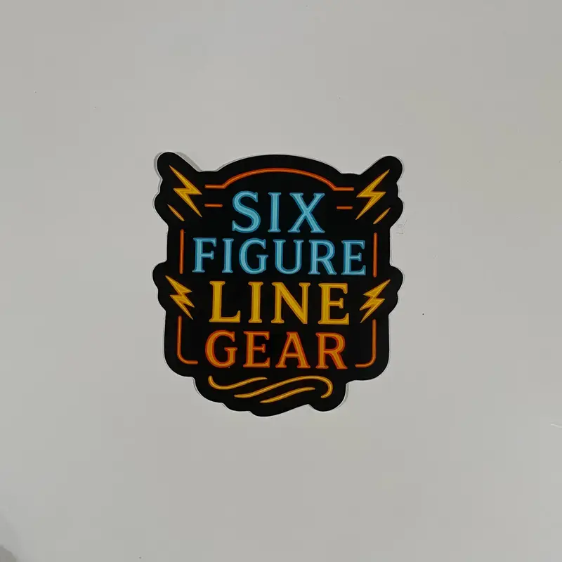 Neon Six Figure Line Decal – Vinyl Sticker 1