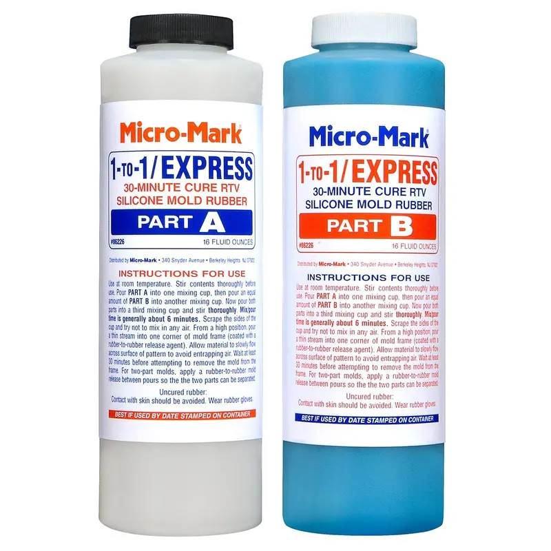 One-To-One Express Mold Rubber – 32 Fl. Oz. Fast-Curing Silicone Casting Material 1