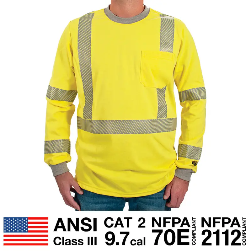Oro Polartec Hi-Vis Fr Shirt – Segmented Reflective Striping 1