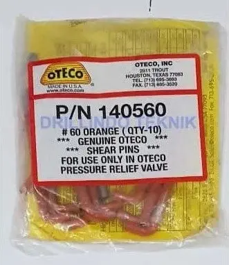 Oteco Orange #60 Cotter Pins – 10-Piece Pack (Model 140560) 1