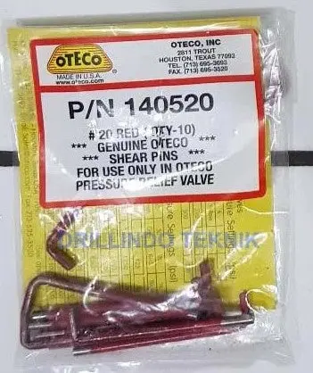 Oteco Red Pin Set – #20 Size, 10-Piece Pack (140520) 1