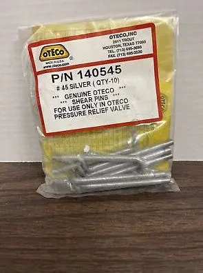 Oteco Silver #45 Retaining Pins – 10-Pack (Model 140545) 1