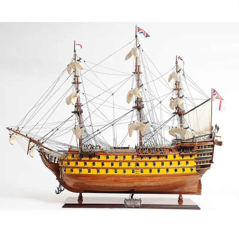 Painted Hms Victory Model – Museum-Quality Pre-Assembled Ship Replica 1