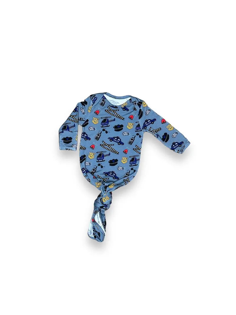Police Patrol Knotted Newborn Gown 1