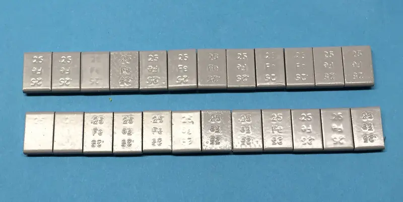 Ppw 13003 Steel Weight Pieces – 24-Pack, 0.25 Oz Each (1/2" × 3/4" × 5/32") 1