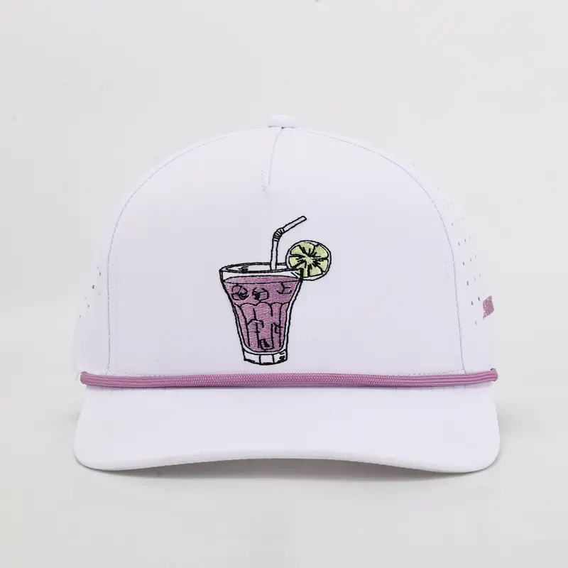 Purple Drank Design White Baseball Cap 1