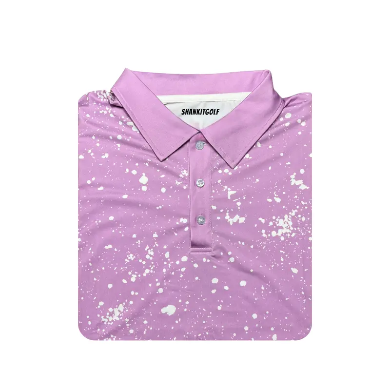 Purple Paint Splatter Graphic Polo 1