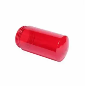 Red Flat-Top Plastic Globe Lamp Cover – Durable Polycarbonate Housing 1