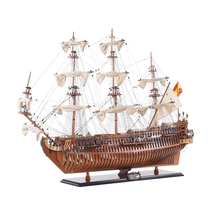 San Felipe Open-Hull Prebuilt Spanish Galleon Replica 1