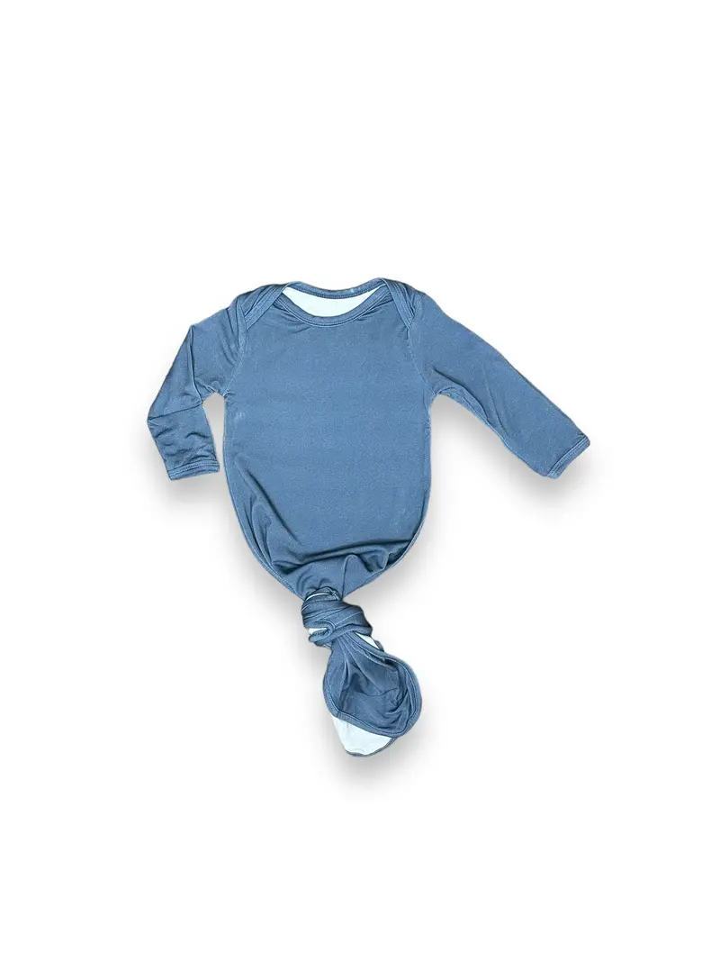 Solid Police Patrol Knotted Baby Gown 1