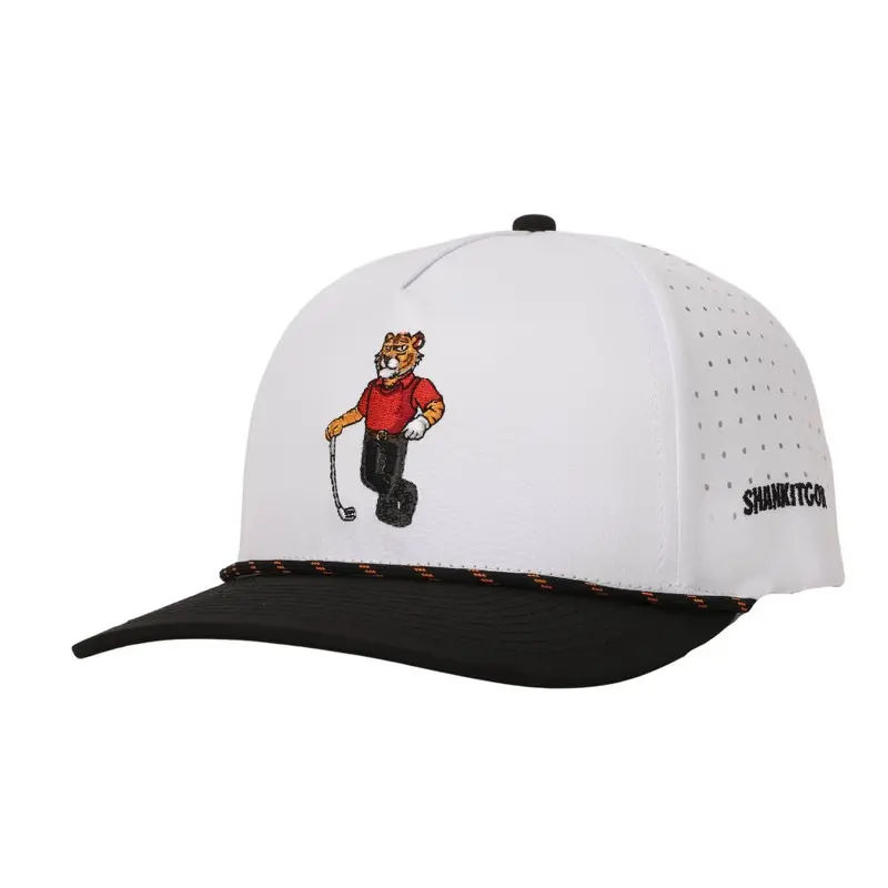 Tiger-Stripe Black Rope Golf Hat – Adjustable Fit 1