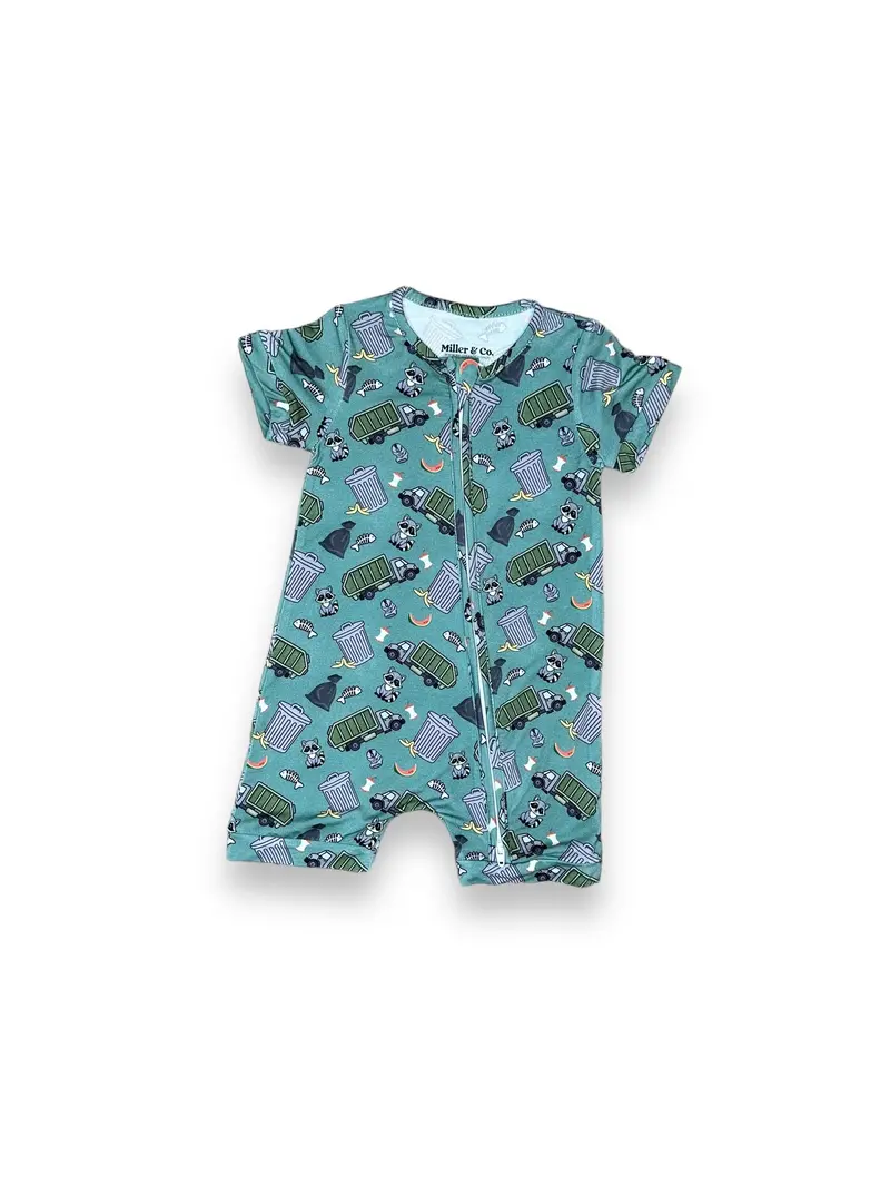 Trash Truck Themed Infant Romper 1