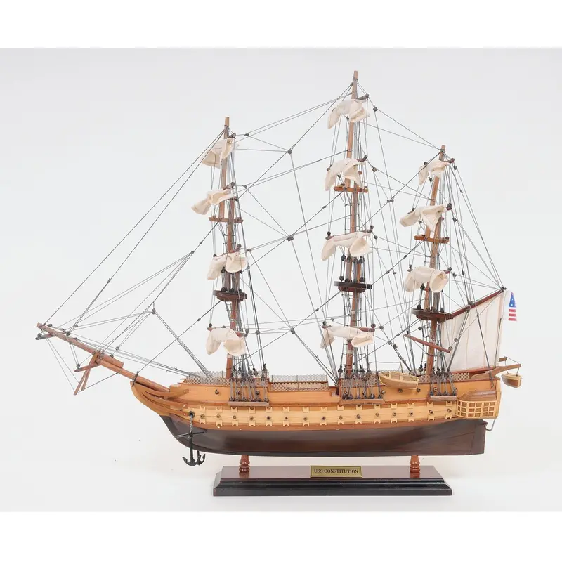 Uss Constitution Miniature Replica – Fully Finished Decorative Wood Model 1